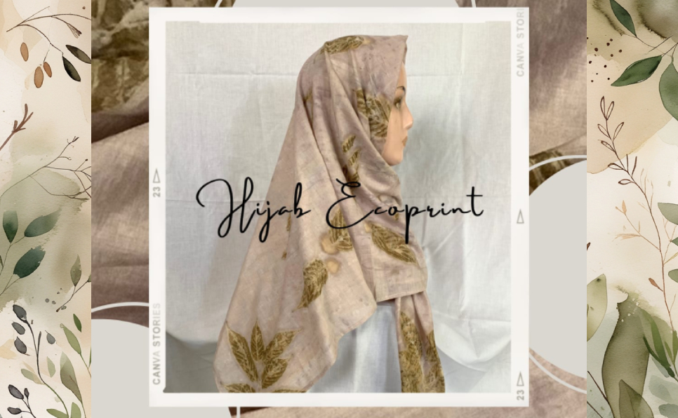 Hijab Ecoprint Daun Aprika Peuy Batik