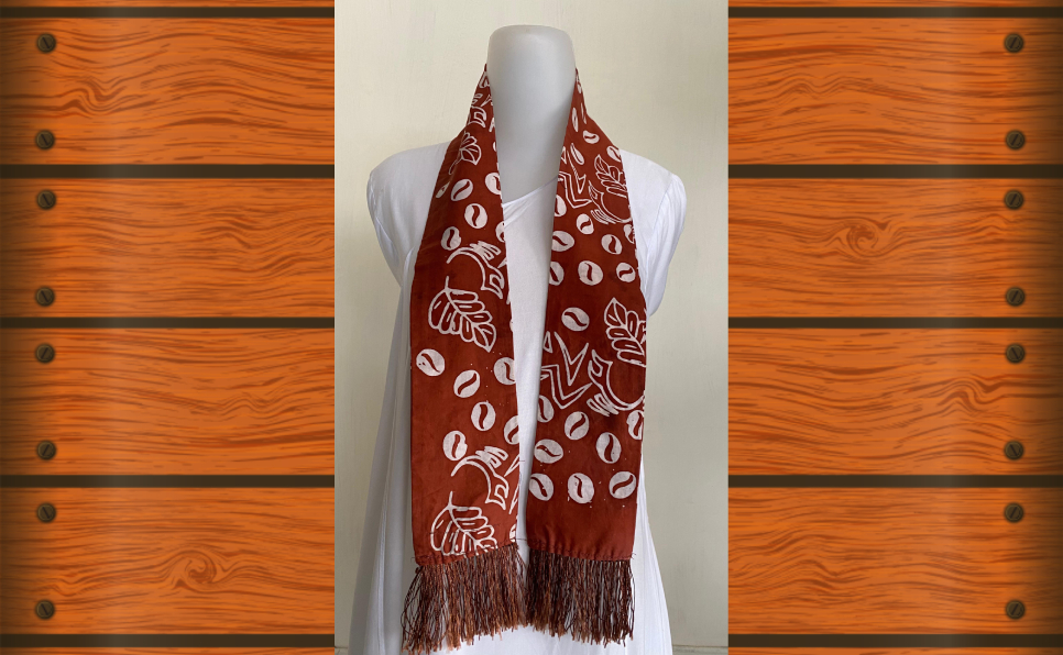 Syal Batik Cap Motif Kopi – Simbol Hangat dari Tanah Bengkulu (1)